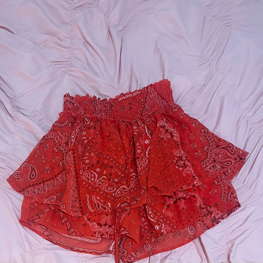 Altard State Size Medium Red Patterned Skirt - image 1